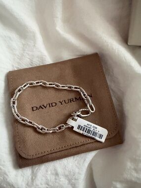 David Yurman Tan Suede Jewelry Pouch with White Box